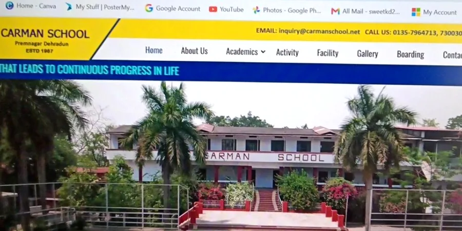 Carman School Dehradun Website Screenshot